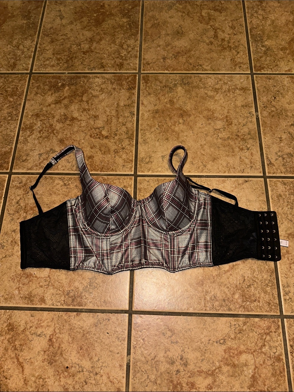 Victoria's Secret Dream Angels Plaid Longline Bustier. 32 D